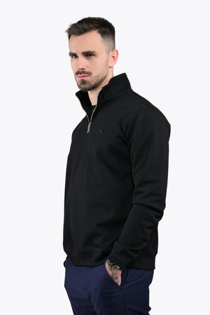 ALESSIO ZIPPER TOP SCHWARZ