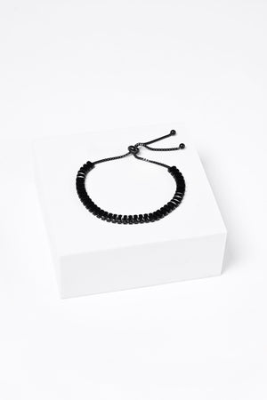 ZIRCONIA BRACELET BLACK, L