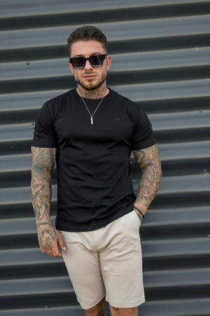 T-SHIRT EN COTON PIMA NOIR