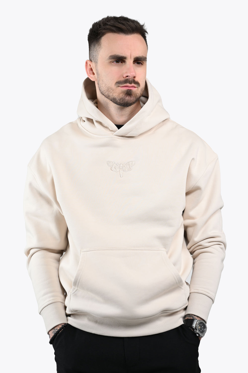 Sweat à capuche Luca beige