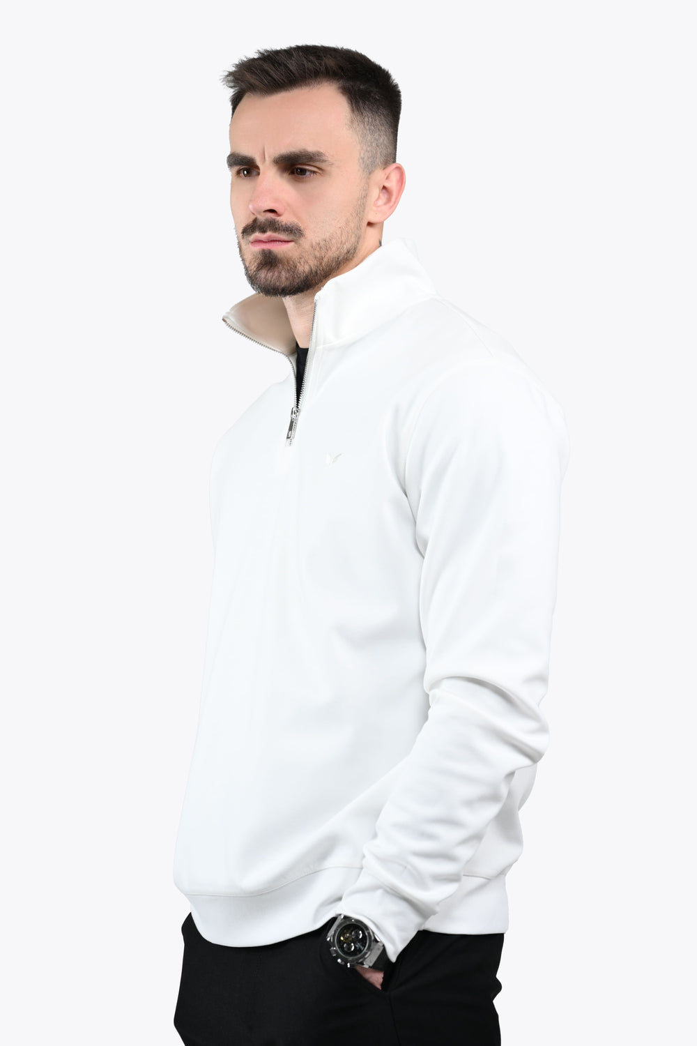 ALESSIO ZIPPER TOP WHITE