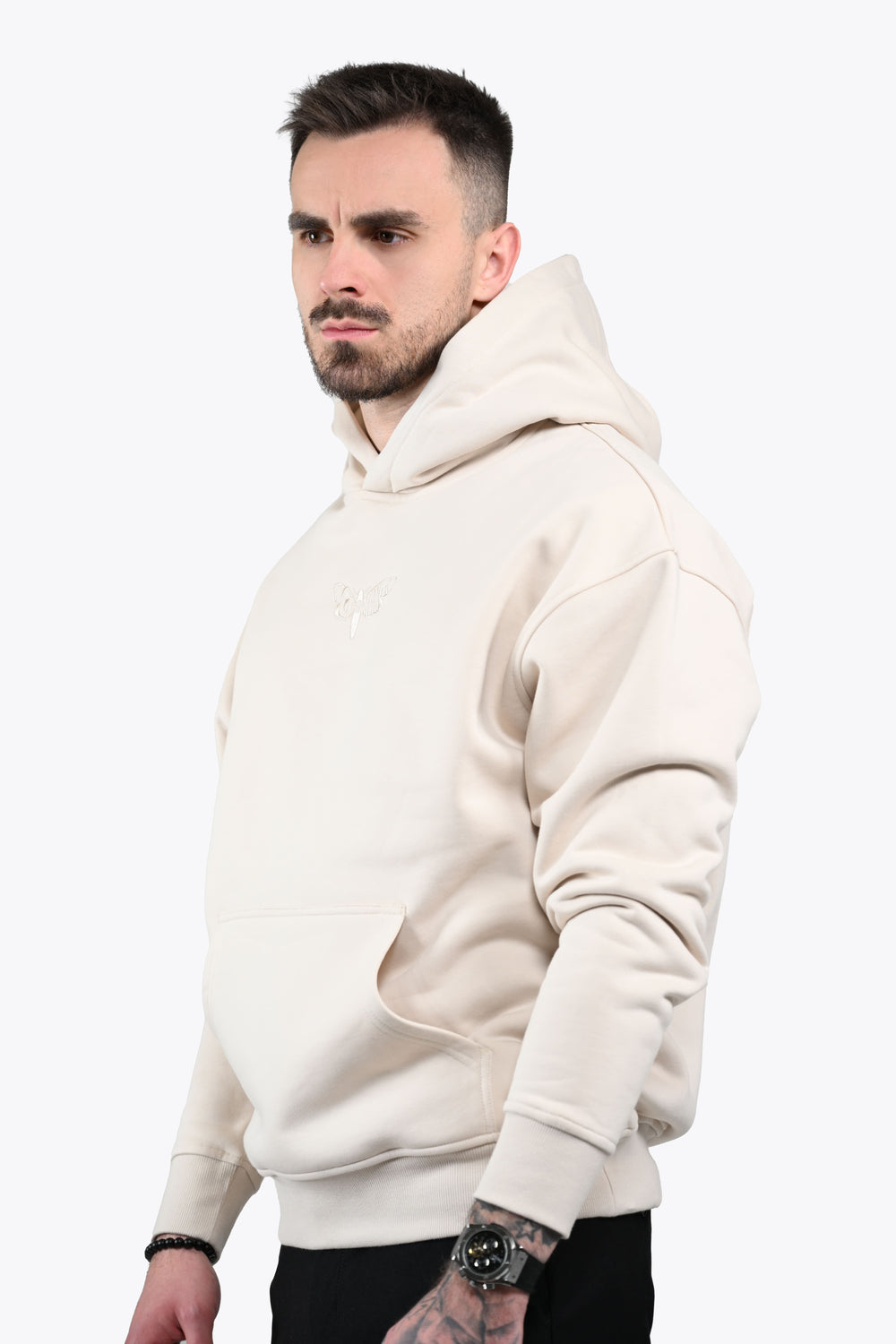 Sweat à capuche Luca beige
