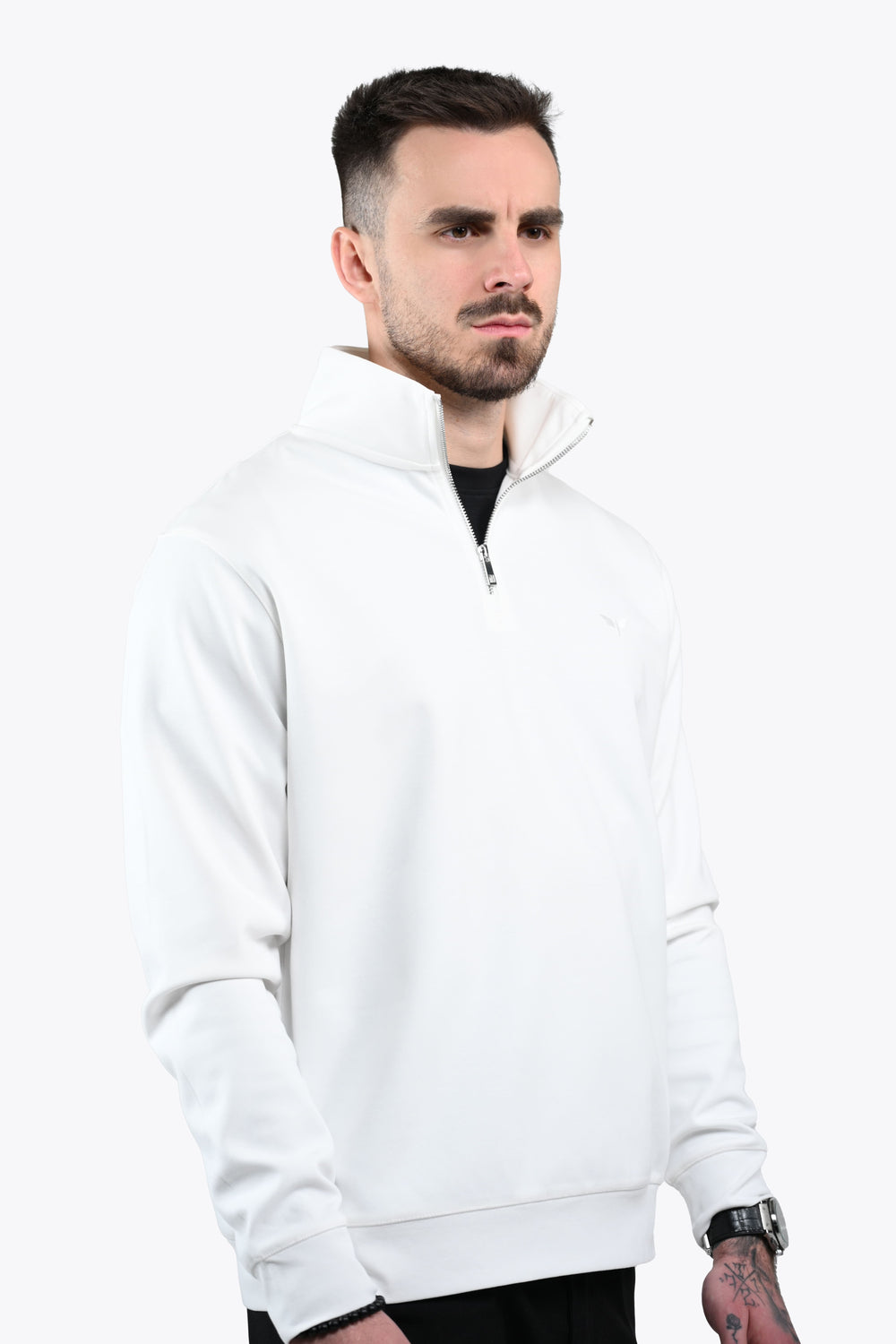ALESSIO ZIPPER TOP WHITE