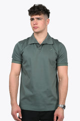 LORENZO PIMA COTTON POLO in Green