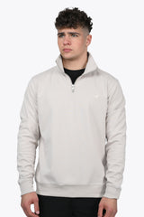ALESSIO ZIPPER TOP BEIGE - GREY