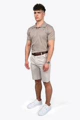 LORENZO PIMA COTTON POLO in Beige