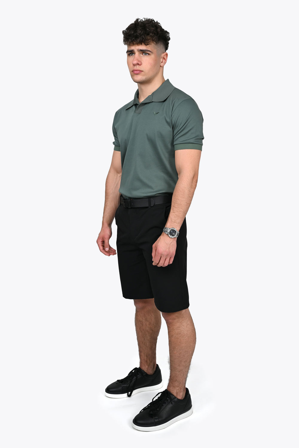 LORENZO PIMA COTTON POLO in Green
