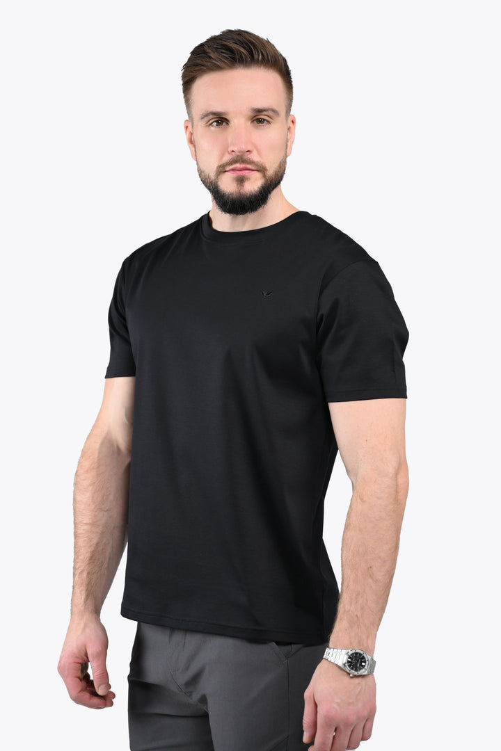 PIMA COTTON T-SHIRT in Black