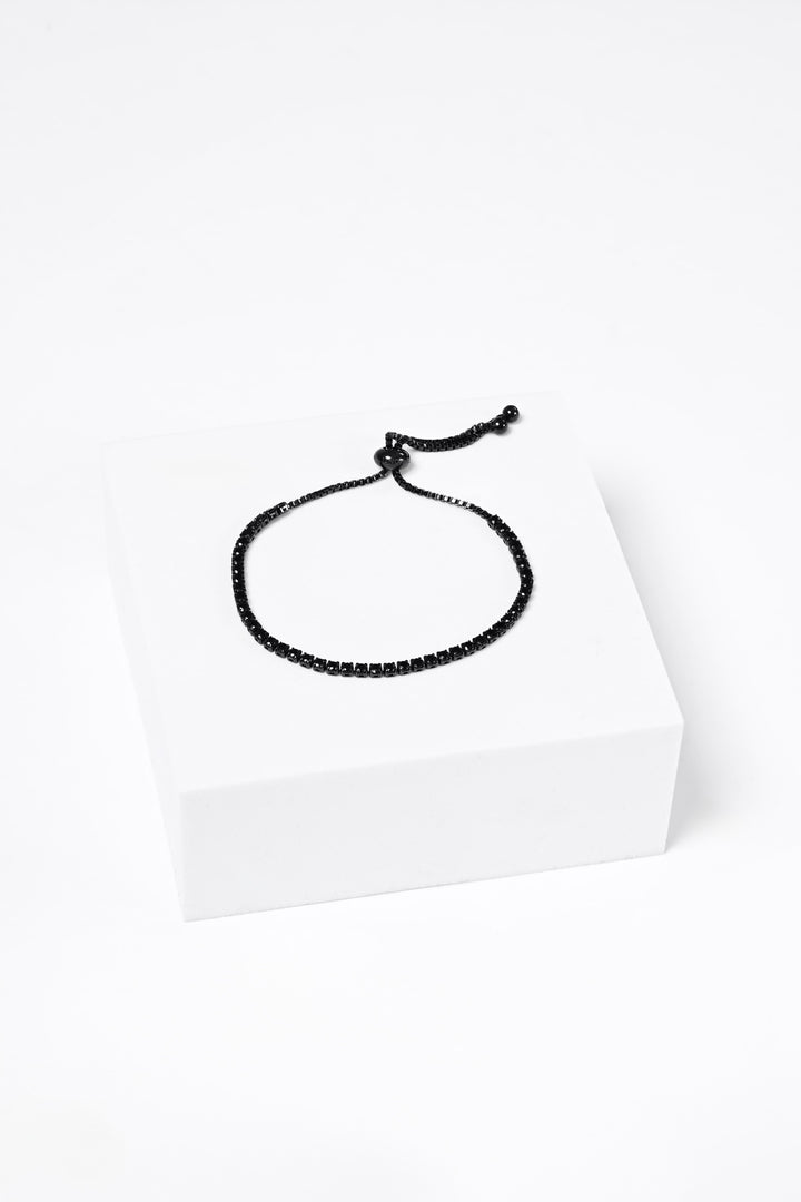 ZIRCONIA BRACELET BLACK, S