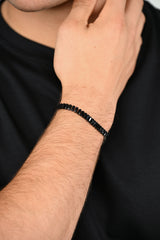 ZIRCONIA BRACELET BLACK, L