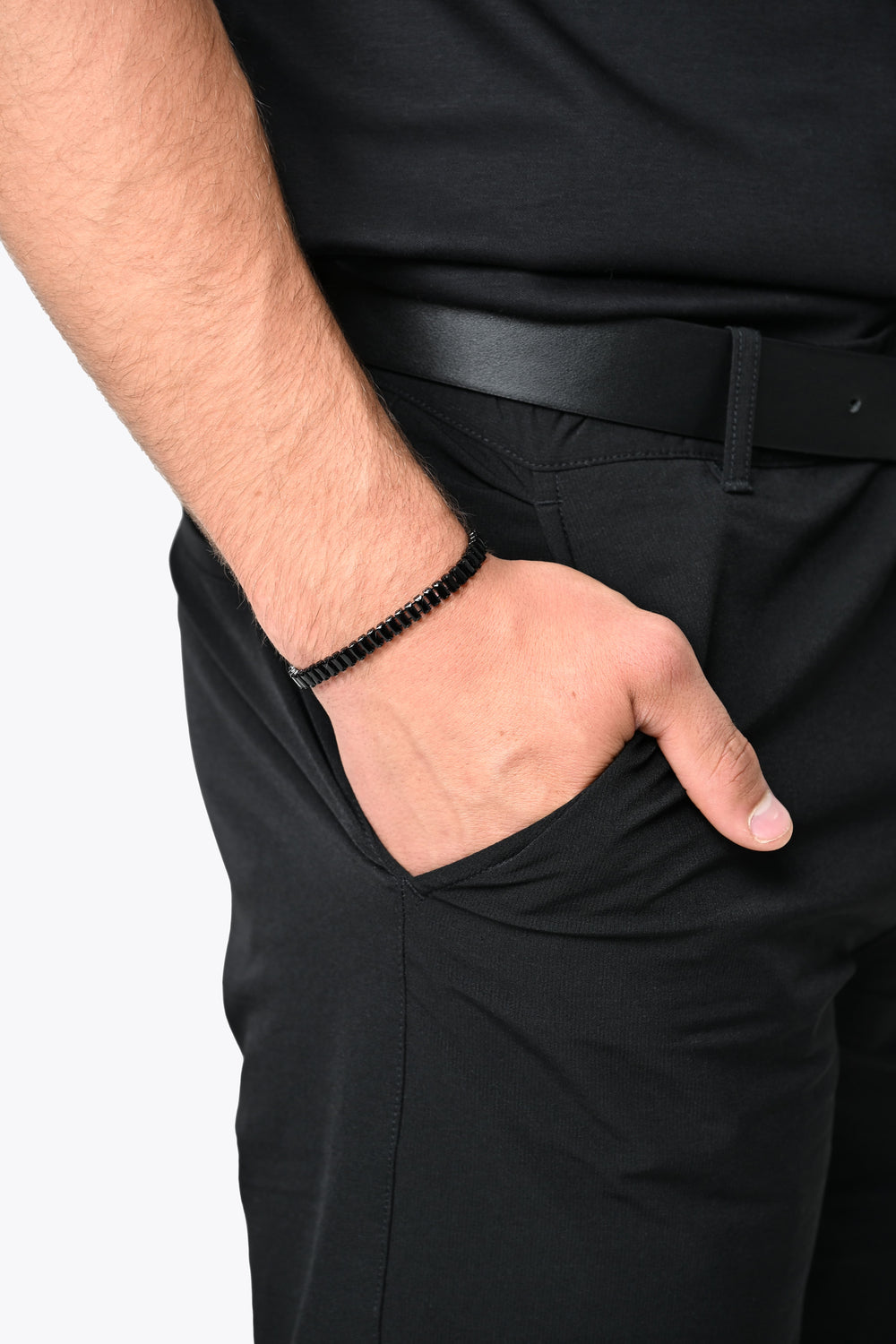 ZIRCONIA BRACELET BLACK, L