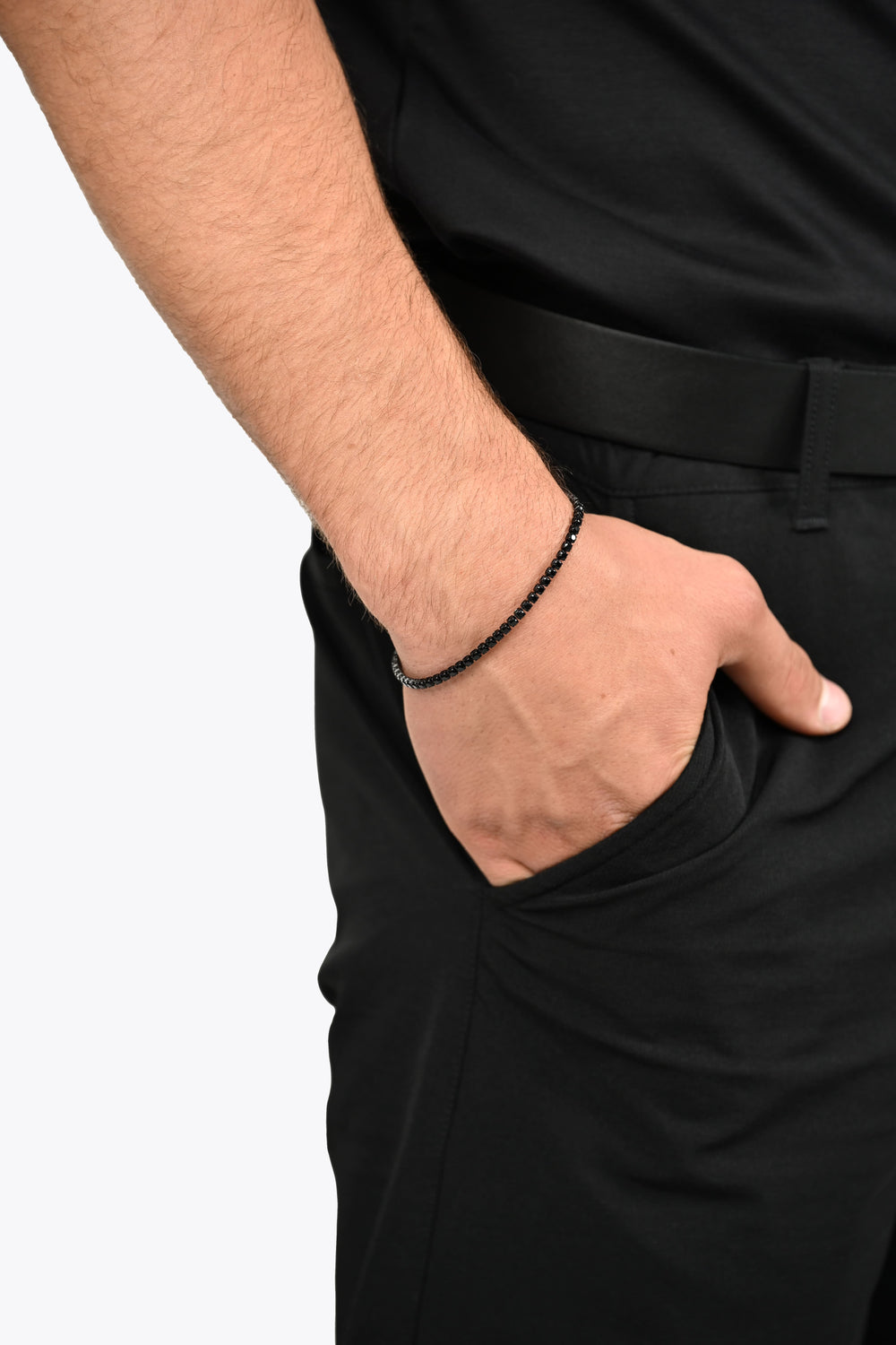 ZIRCONIA BRACELET BLACK, S