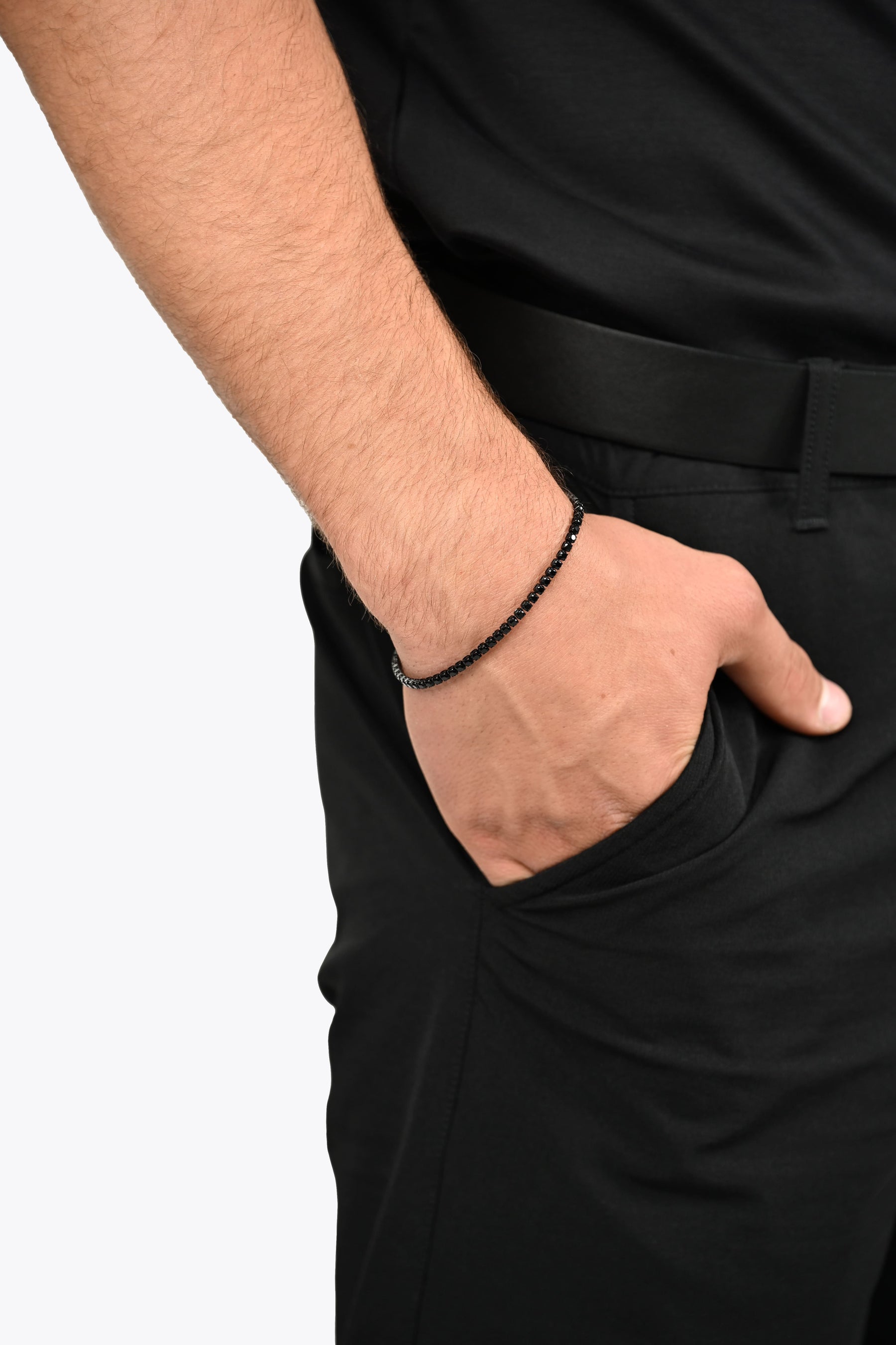 ZIRCONIA BRACELET BLACK, S