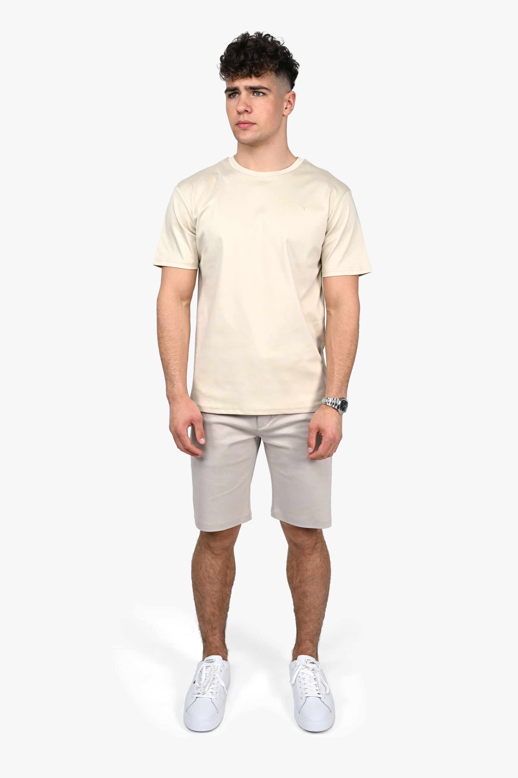 CAMISETA DE ALGODÓN PIMA EN KHAKI