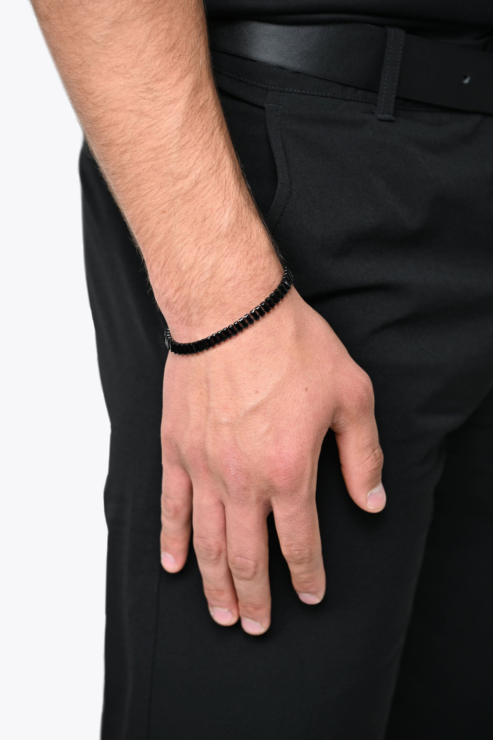 ZIRCONIA BRACELET BLACK, L