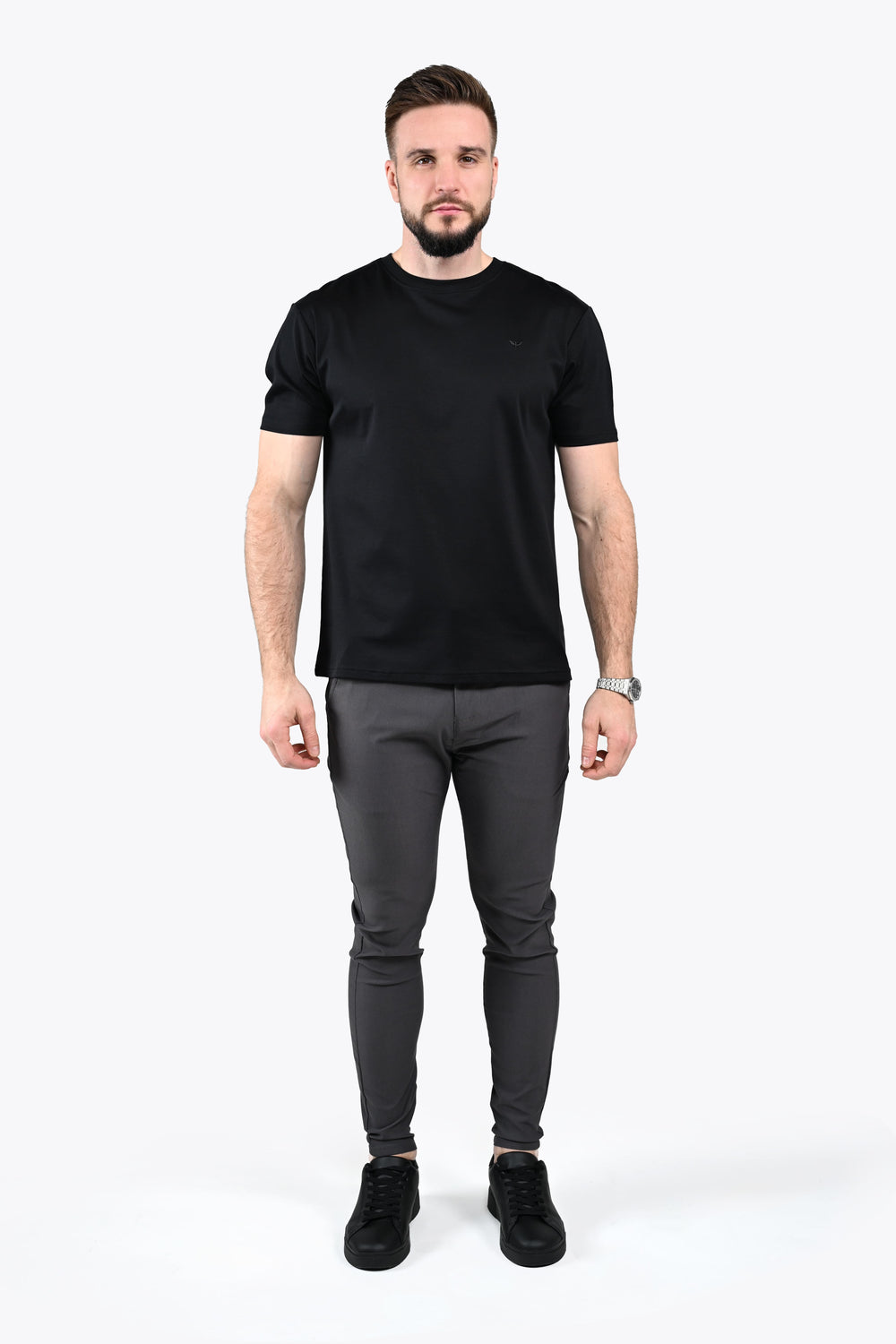 PIMA COTTON T-SHIRT in Black
