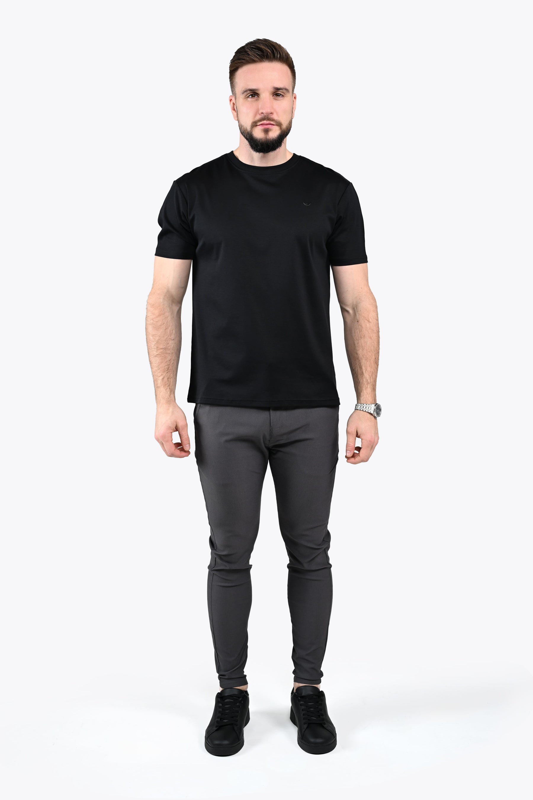 PIMA COTTON T-SHIRT in Black