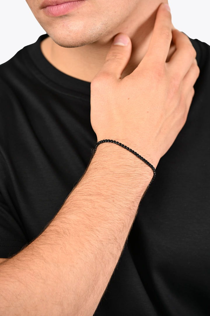 ZIRCONIA BRACELET BLACK, S