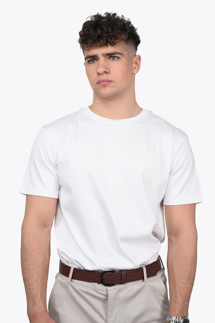 T-SHIRT EN COTON PIMA BLANC