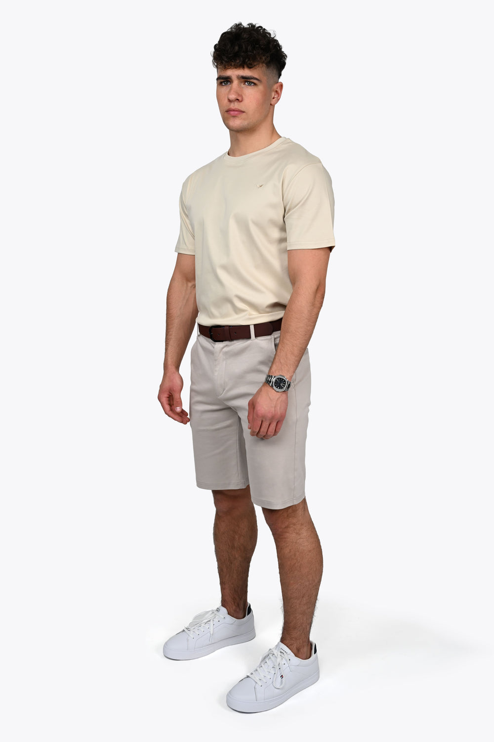 CAMISETA DE ALGODÓN PIMA EN KHAKI