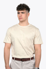 CAMISETA DE ALGODÓN PIMA EN KHAKI