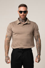 LORENZO PIMA COTTON POLO IN BEIGE