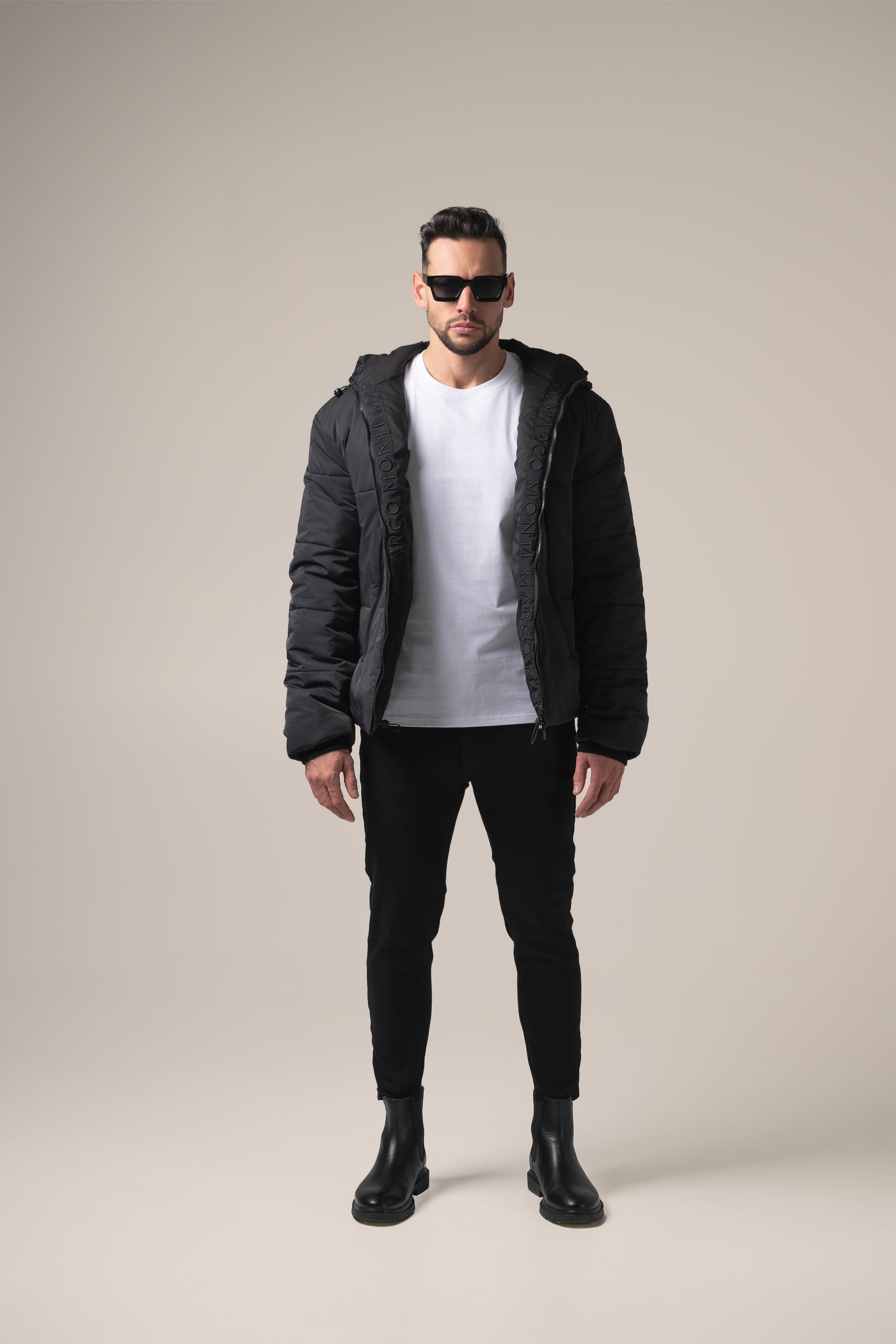 Stefano Technical Puffer | Nero Profondo