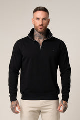 ALESSIO ZIPPER TOP BLACK