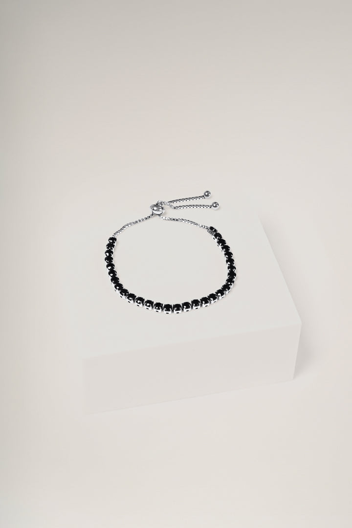 Bracciale Vanguard Silver (Zirconia Nera Uomo)