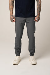 SANDRO tech stretch TROUSERS in GREY