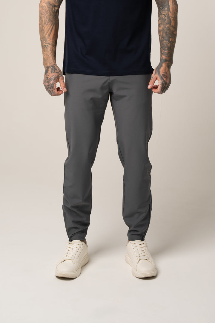 SANDRO tech stretch TROUSERS in GREY