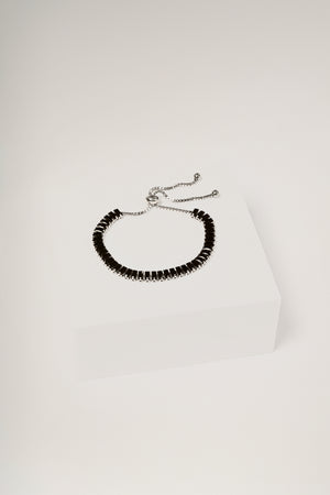 Onyx Edge Bracelet (Silver & Black Men’s Bracelet)