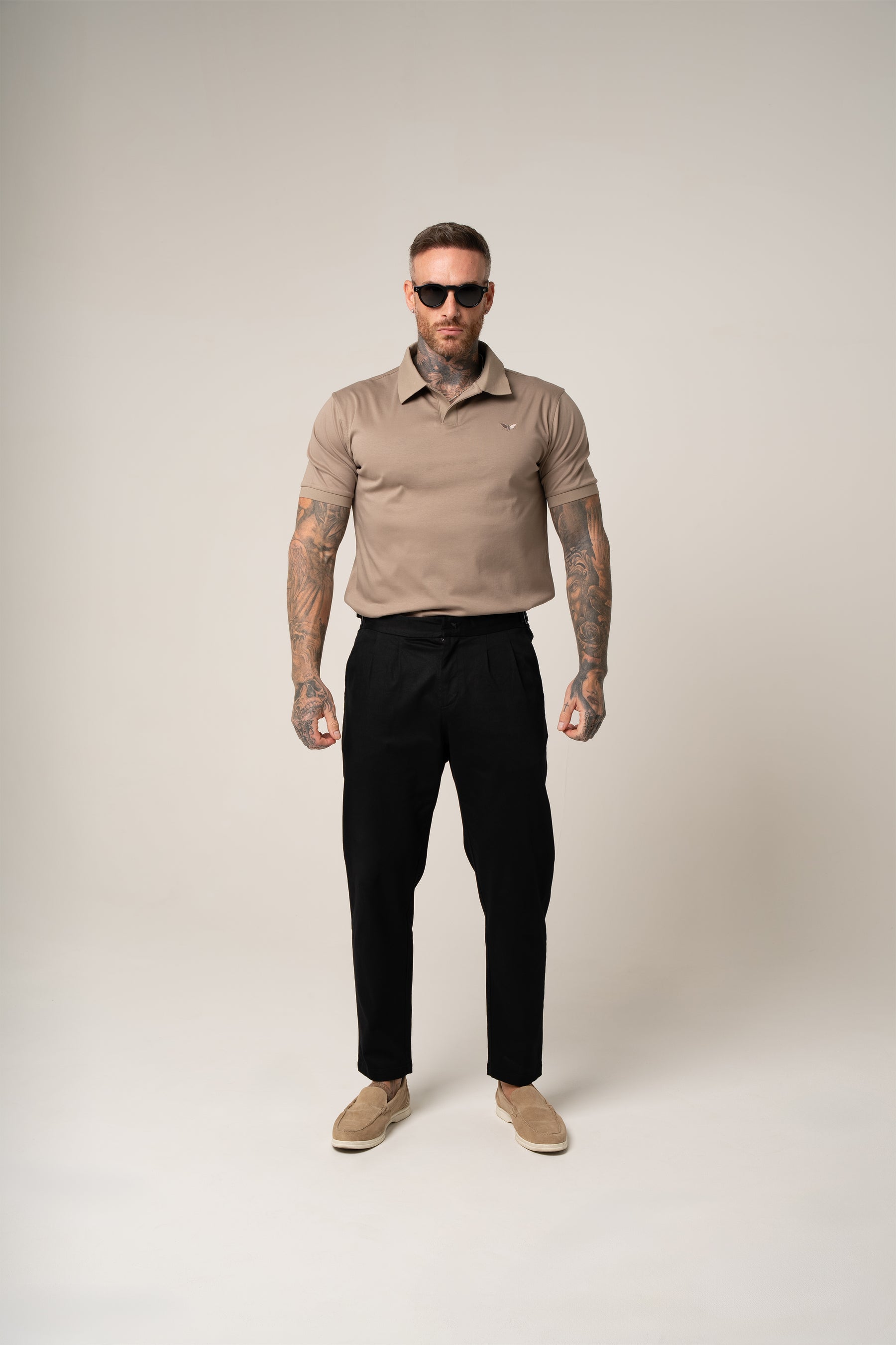 RICO Side buckle TROUSERS in BLACK