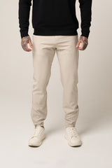 SANDRO tech stretch TROUSERS in BEIGE