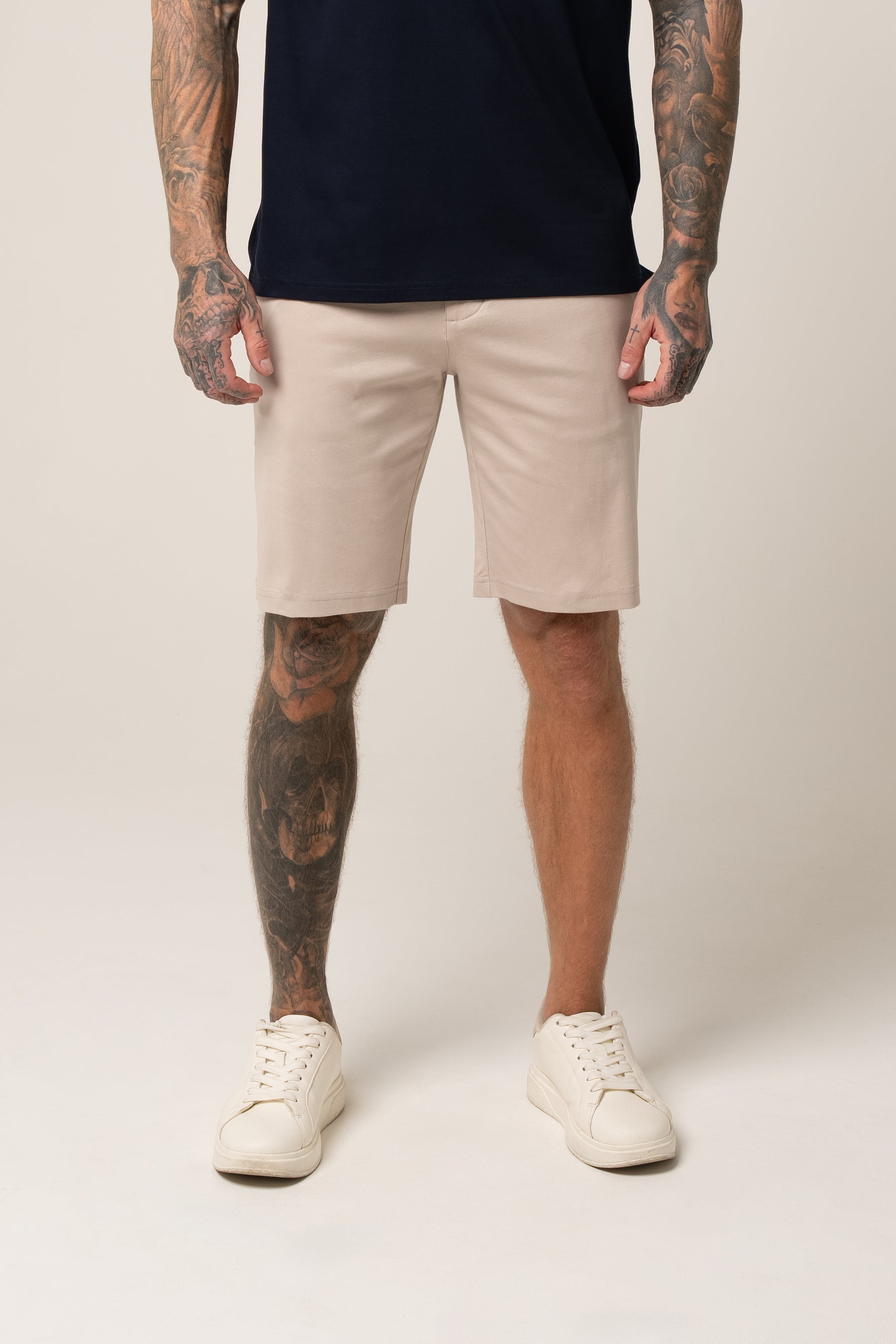 VITTORIO PIMA COTTON SHORTS BEIGE