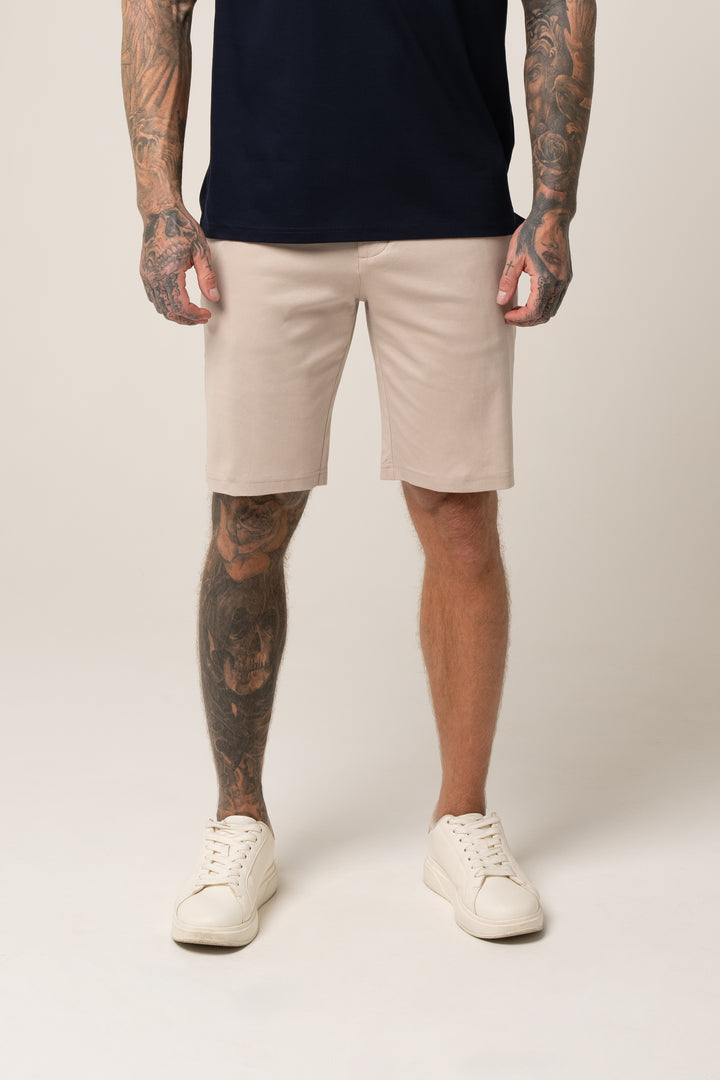 VITTORIO PIMA COTTON SHORTS BEIGE