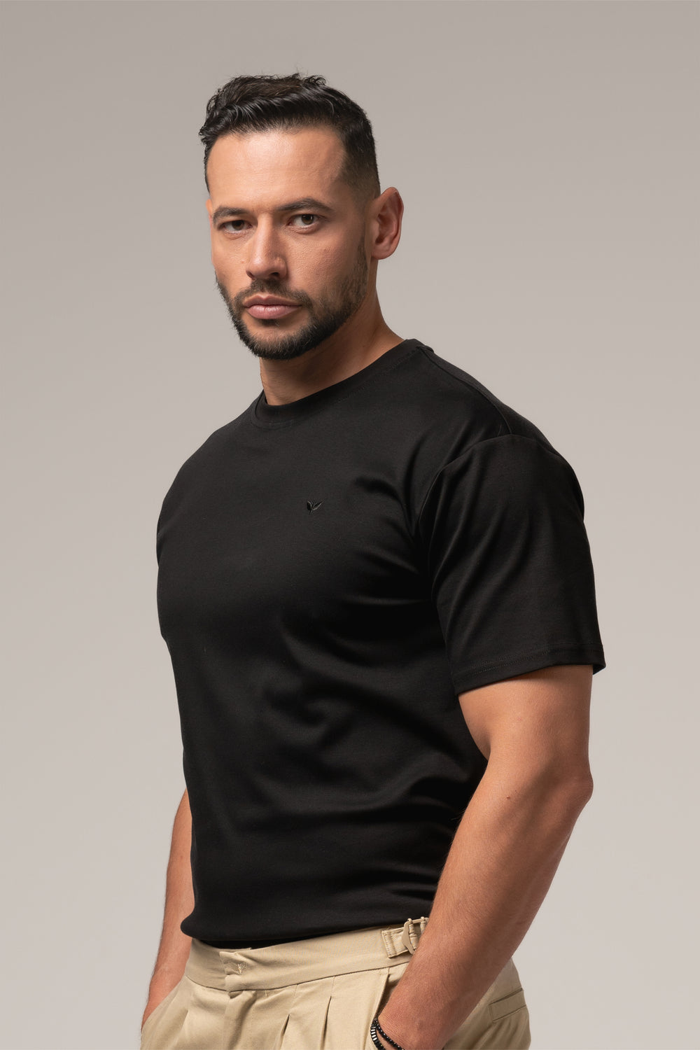 Signature Pima Tee | Nero Profondo