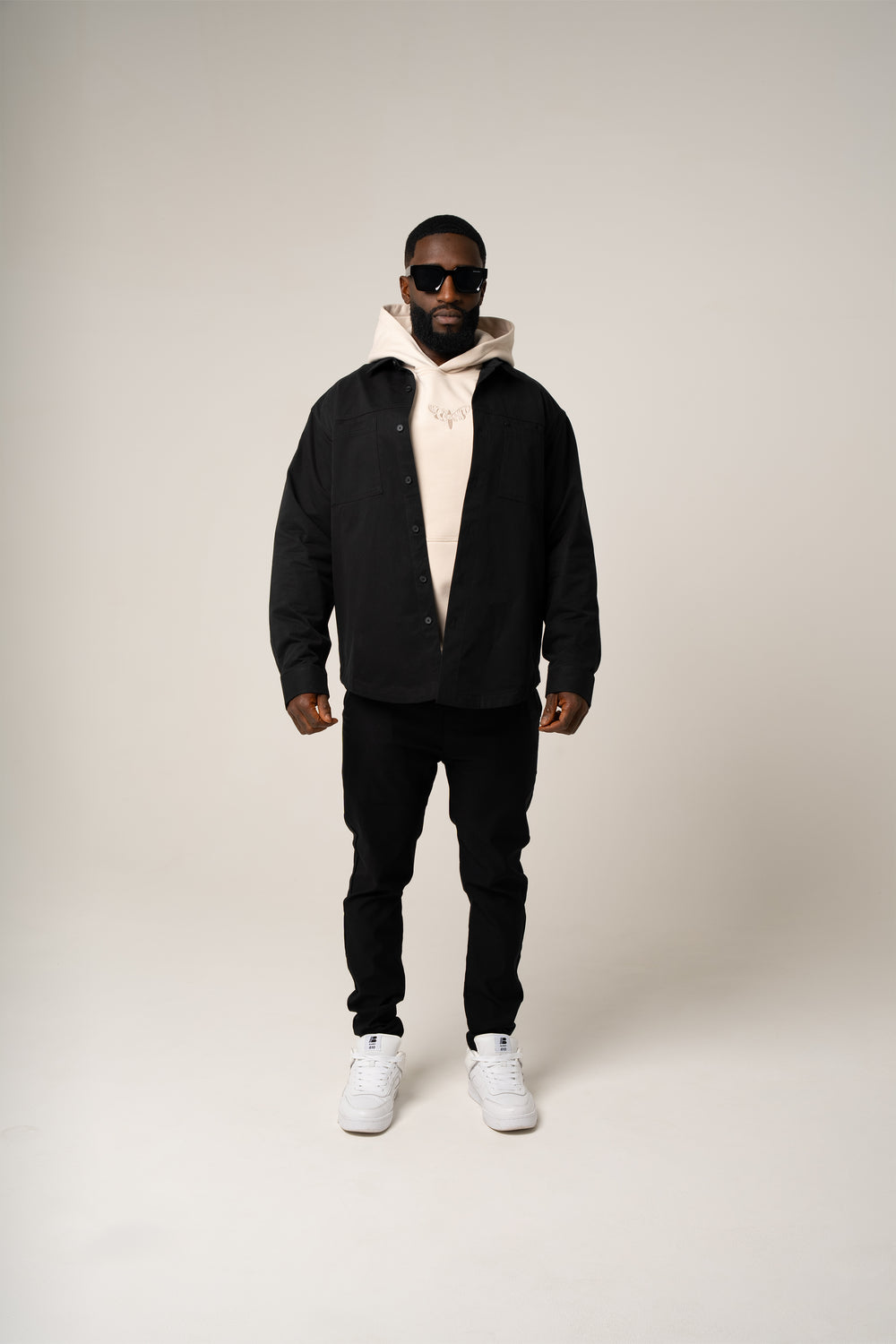 PAOLO OVERSHIRT in BLACK