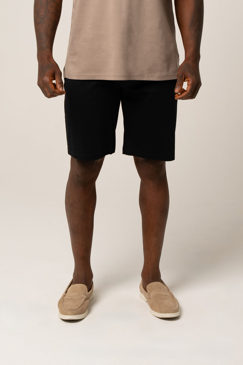 VITTORIO PIMA COTTON SHORTS BLACK