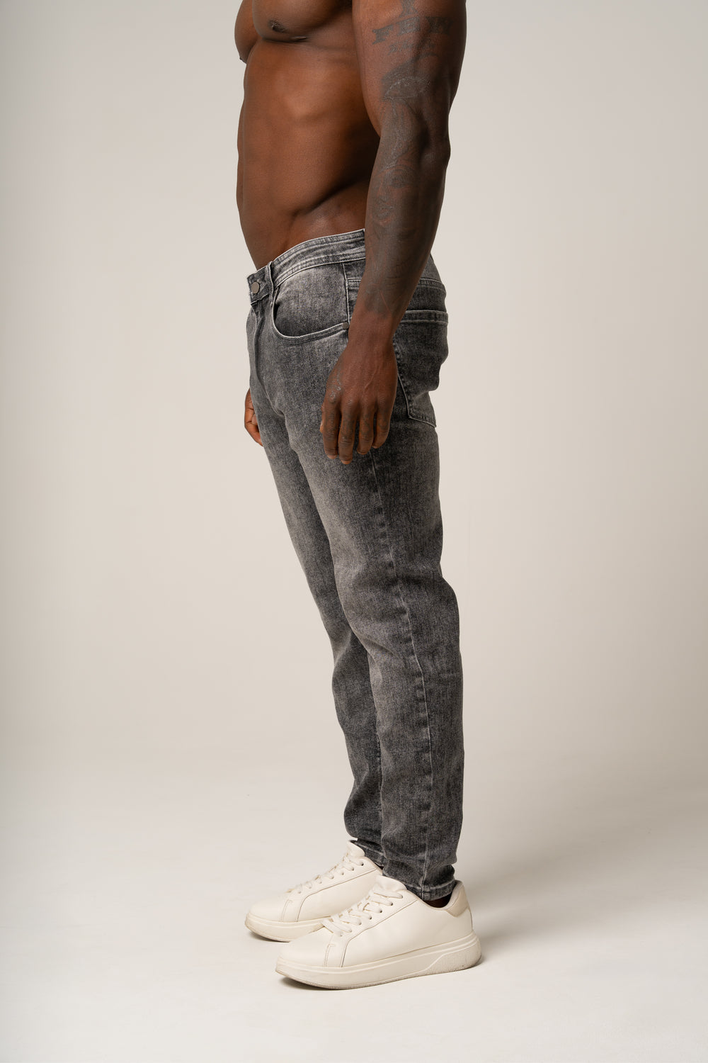 ROBERTO SKINNY JEANS GREY - Superstretch