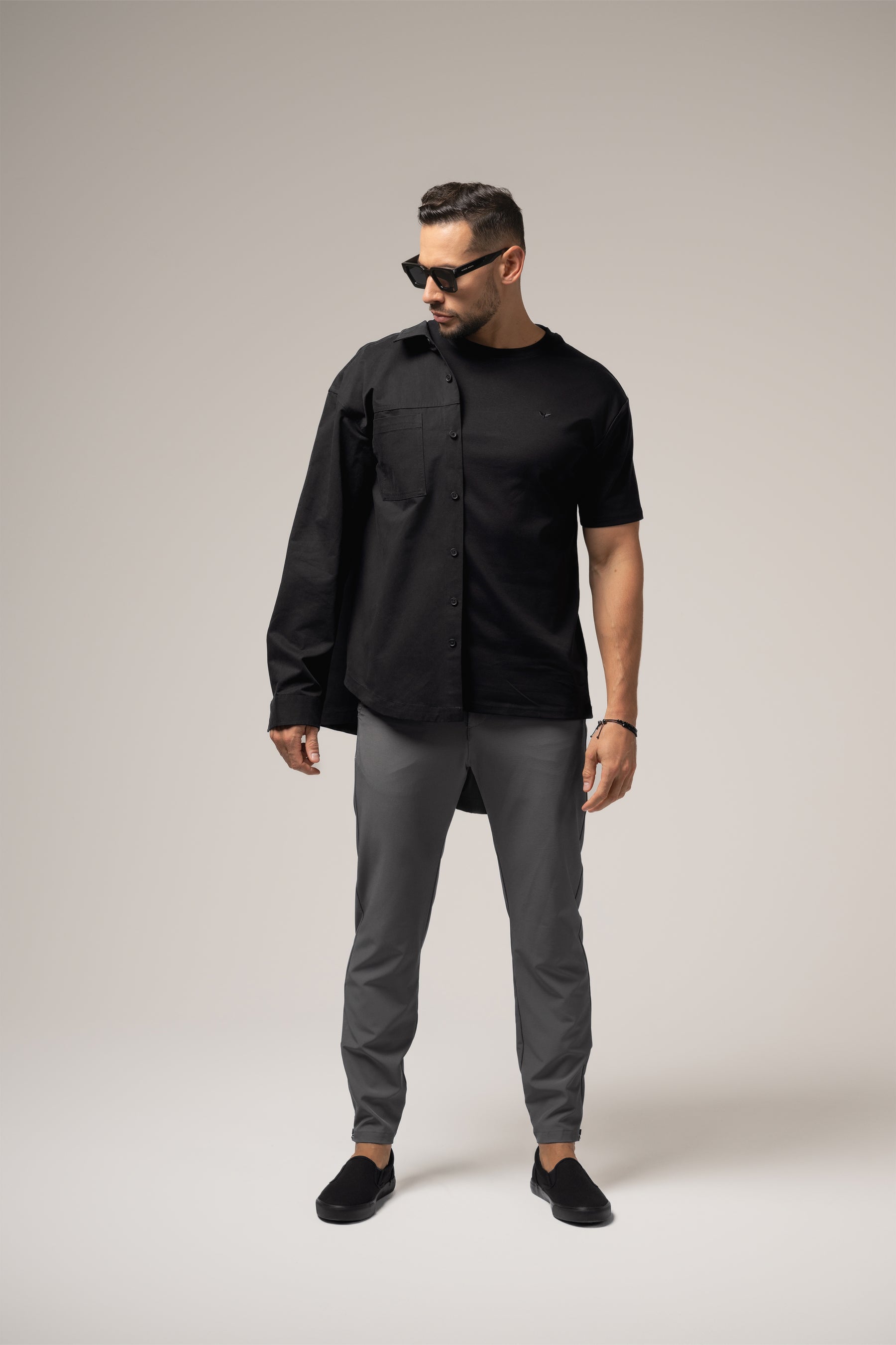 Paolo Utility Overshirt | Nero Profondo