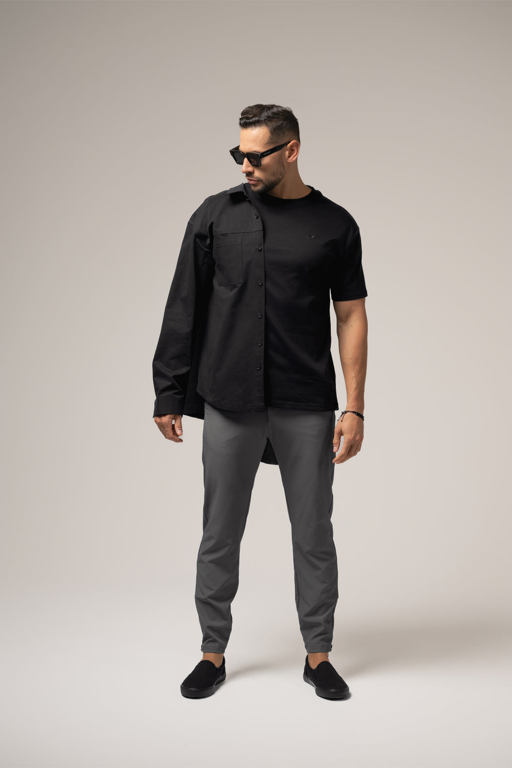 Paolo Utility Overshirt | Nero Profondo