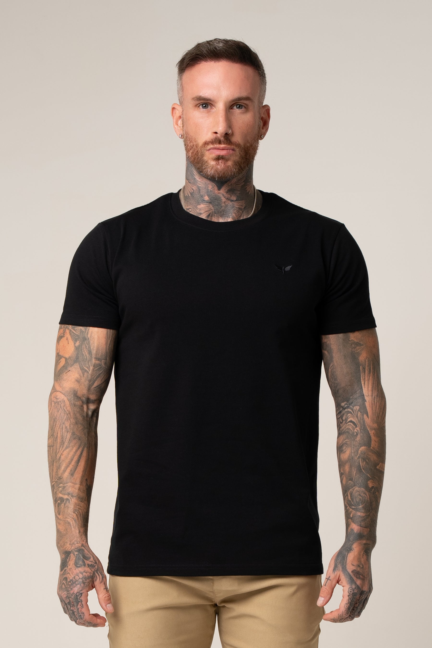 Flavio Alltags-T-Shirt | Nero Profondo 