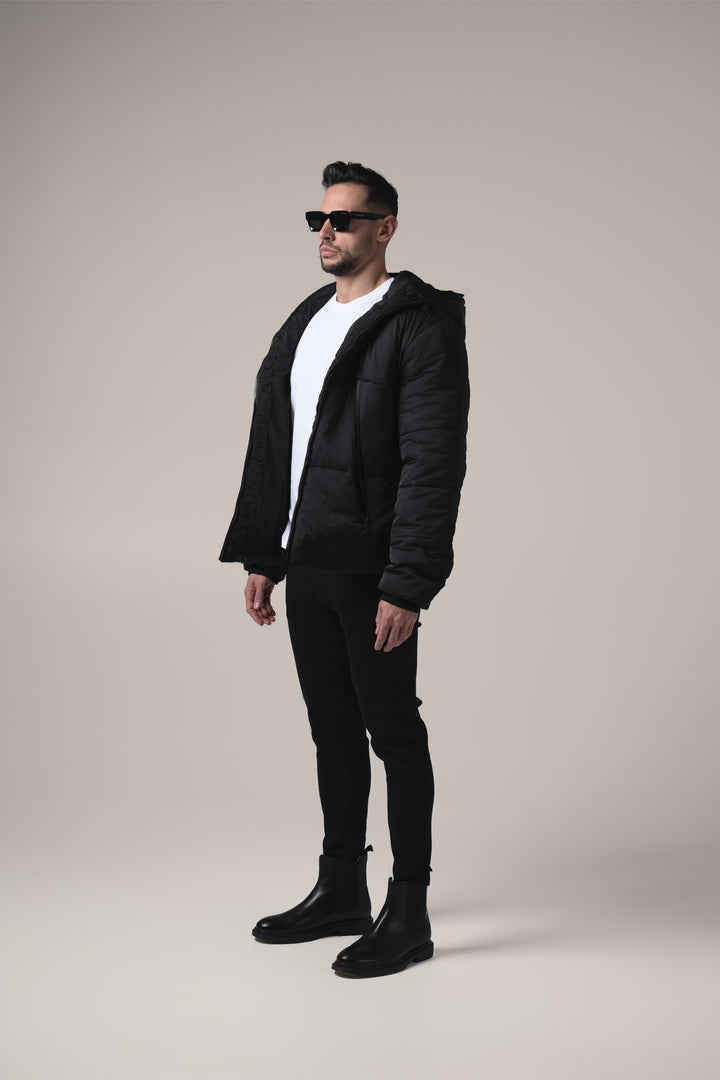 Stefano Technical Puffer | Nero Profondo