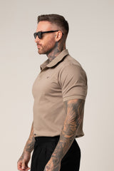 LORENZO PIMA COTTON POLO IN BEIGE