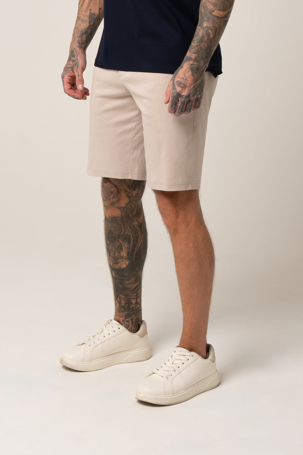 VITTORIO PIMA COTTON SHORTS BEIGE