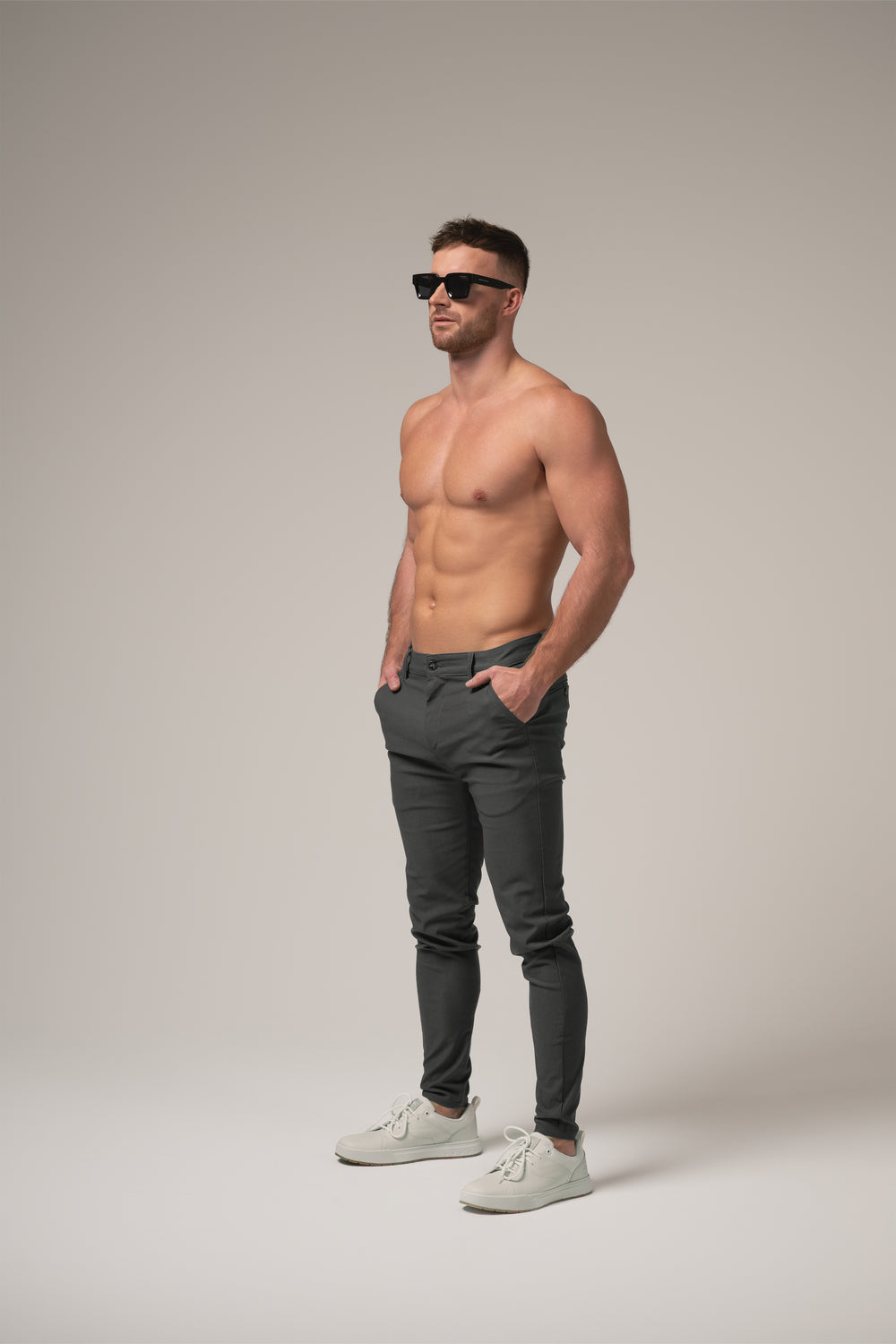 Matteo Hybrid Trousers | Grigio Pietra