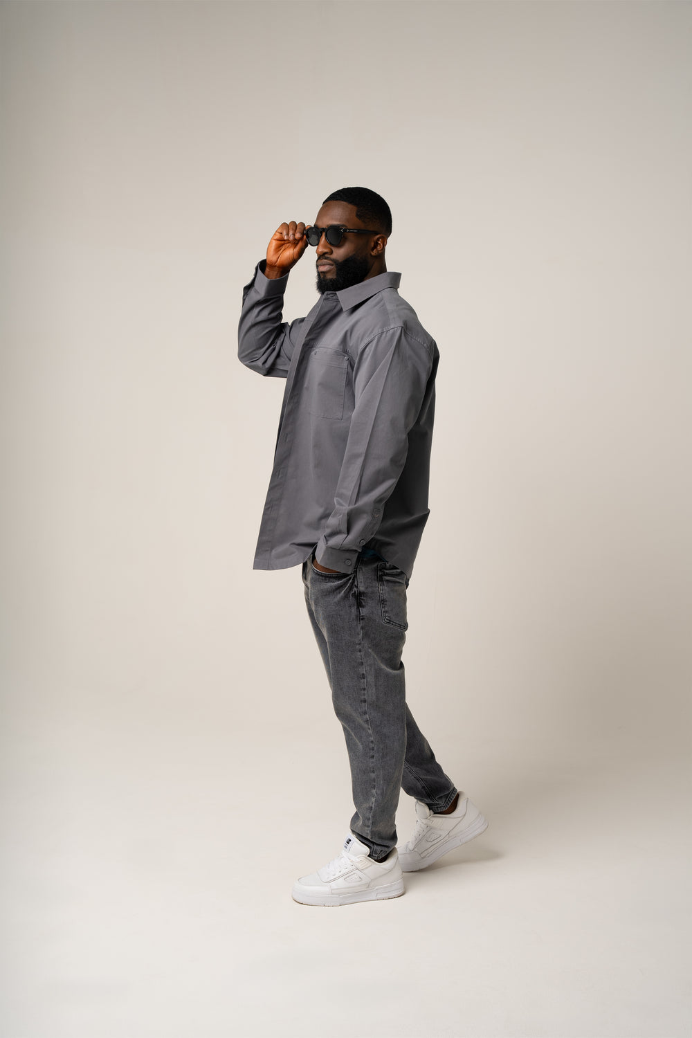 PAOLO OVERSHIRT in GREY