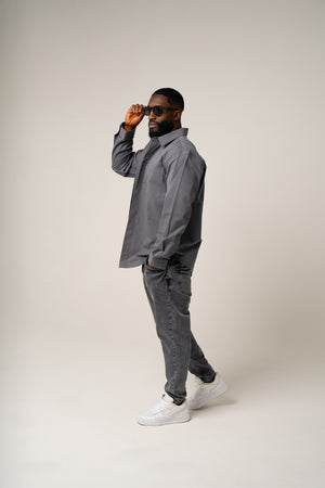 PAOLO OVERSHIRT in GREY