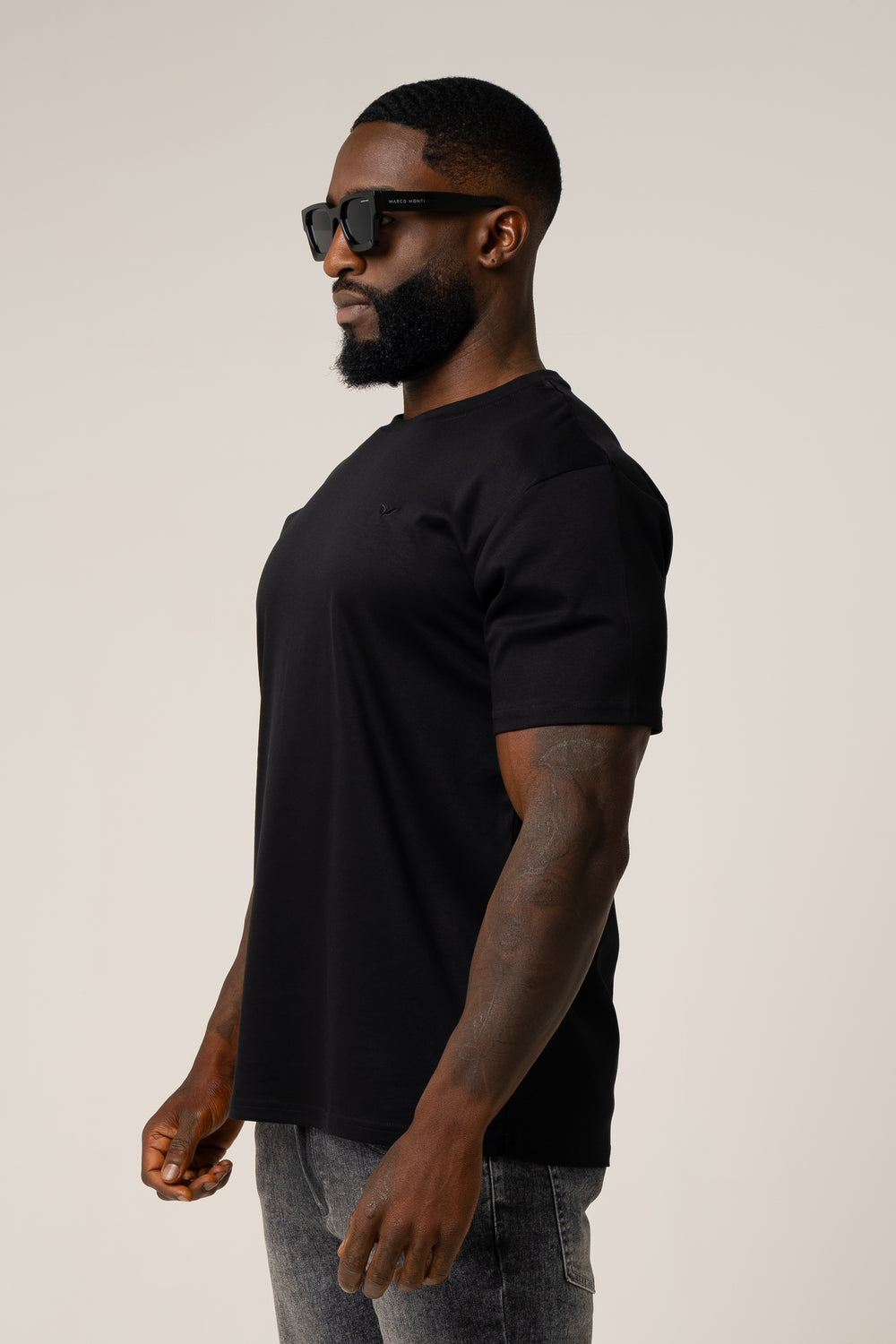 PIMA COTTON T-SHIRT IN BLACK